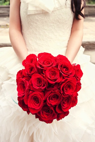 Red Rose Bridal bouquet